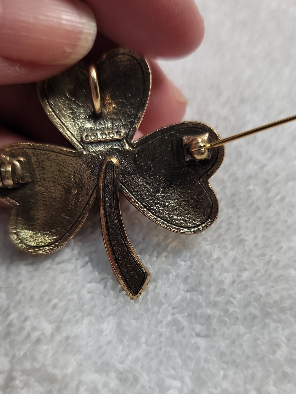 Multicolor Shamrock Brooch - Soldor - Picture 5 of 6